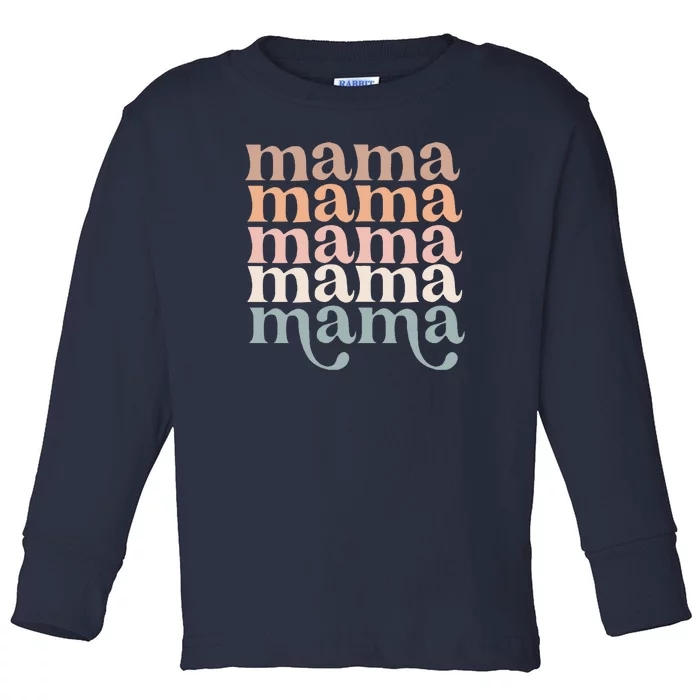 Mama Retro Toddler Long Sleeve Shirt