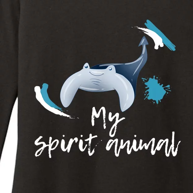 Manta Ray My Spirit Animal Stingray Manta Sea Rays Lovers TShirt Womens CVC Long Sleeve Shirt