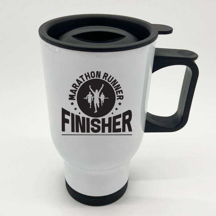 Marathon Runner Marathon Finisher Marathon Marathoners Hoodie Front & Back Stainless Steel Travel Mug