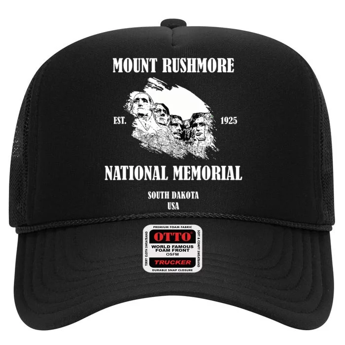 Mount Rushmore National Memorialsouth Dakota United States Of America High Crown Mesh Trucker Hat