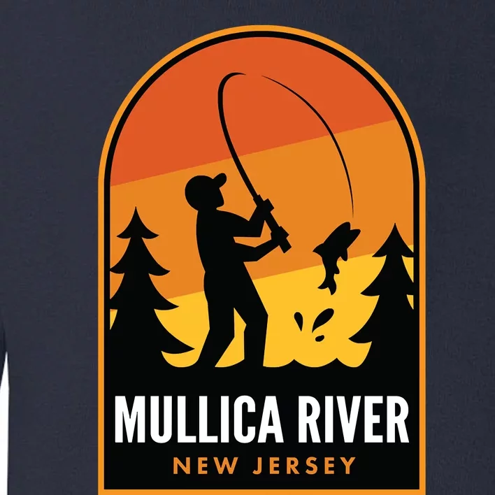 Mullica River New Jersey Fishing Toddler Sweatshirt