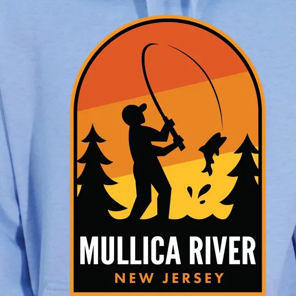 Mullica River New Jersey Fishing Unisex Surf Hoodie