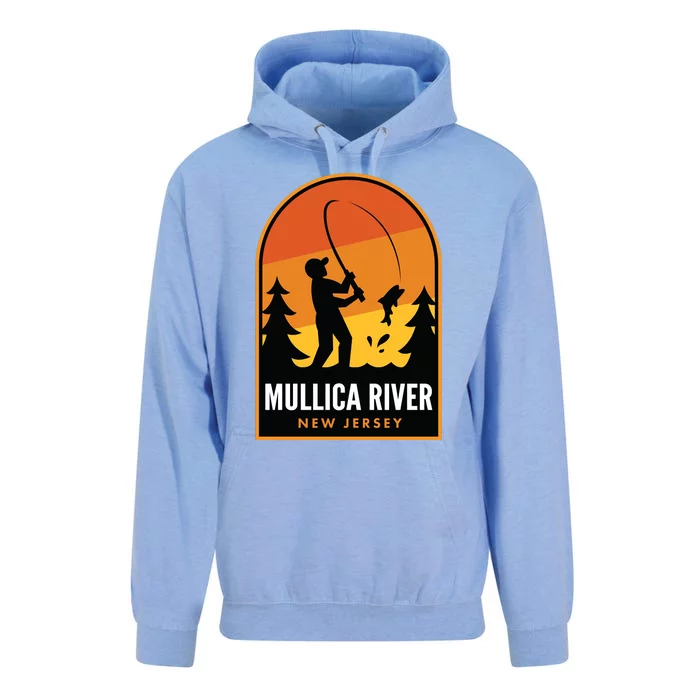 Mullica River New Jersey Fishing Unisex Surf Hoodie