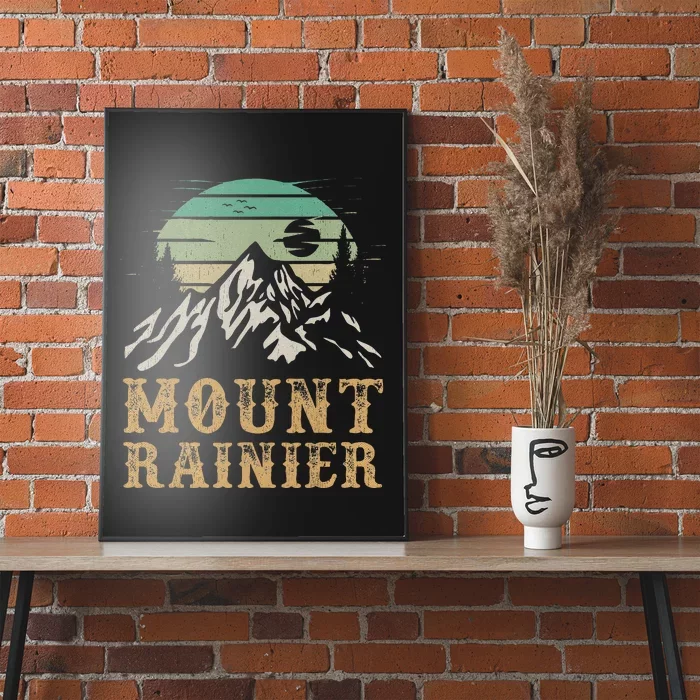 Mount Rainier National Park Merchandise Hiking Mt Rainier Poster