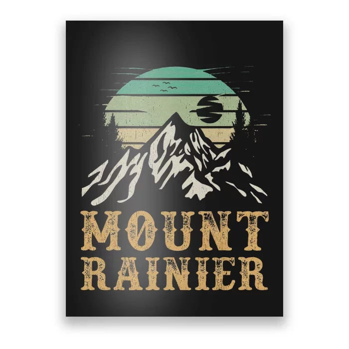 Mount Rainier National Park Merchandise Hiking Mt Rainier Poster