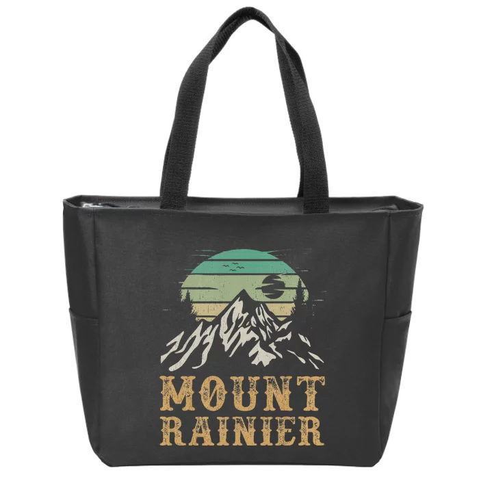 Mount Rainier National Park Merchandise Hiking Mt Rainier Zip Tote Bag