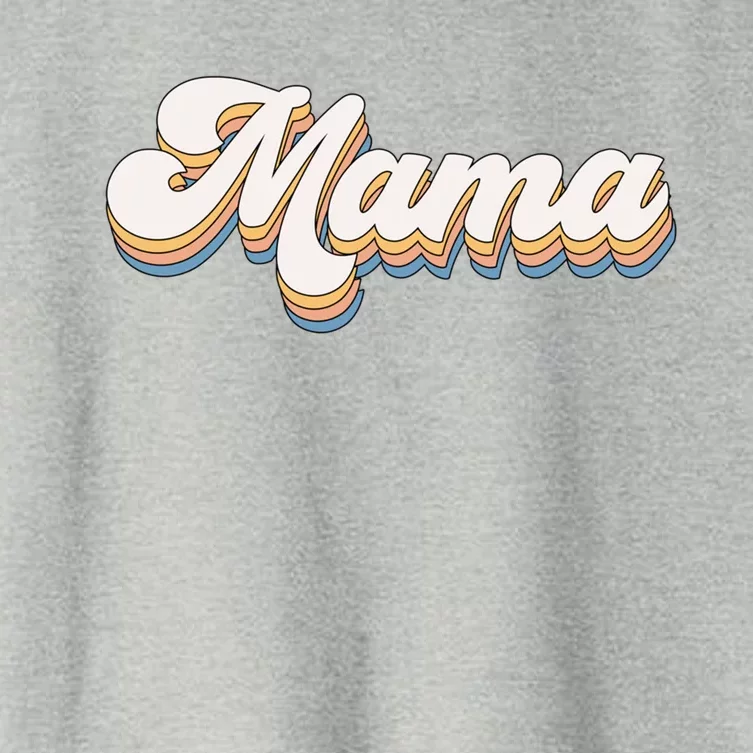 Mama Retro New Mom Funny Gift Women's Crop Top Tee