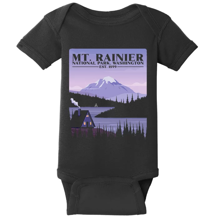 MT. Rainier National Park Hiking Vacation Baby Bodysuit