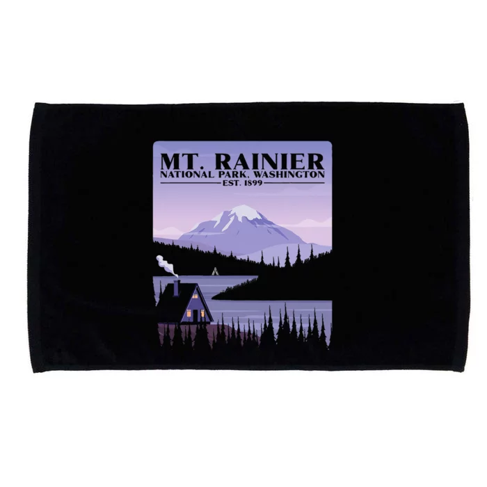 MT. Rainier National Park Hiking Vacation Microfiber Hand Towel