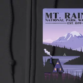 MT. Rainier National Park Hiking Vacation Full Zip Hoodie