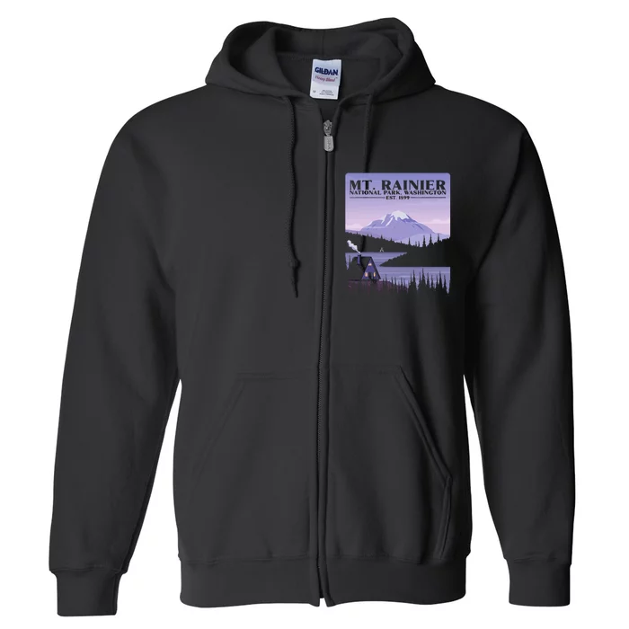 MT. Rainier National Park Hiking Vacation Full Zip Hoodie