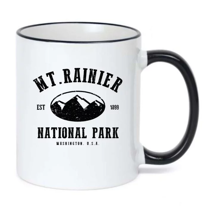 Mt. Rainier National Park Love Hiking Wanderlust Black Color Changing Mug