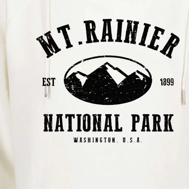 Mt. Rainier National Park Love Hiking Wanderlust Womens Funnel Neck Pullover Hood