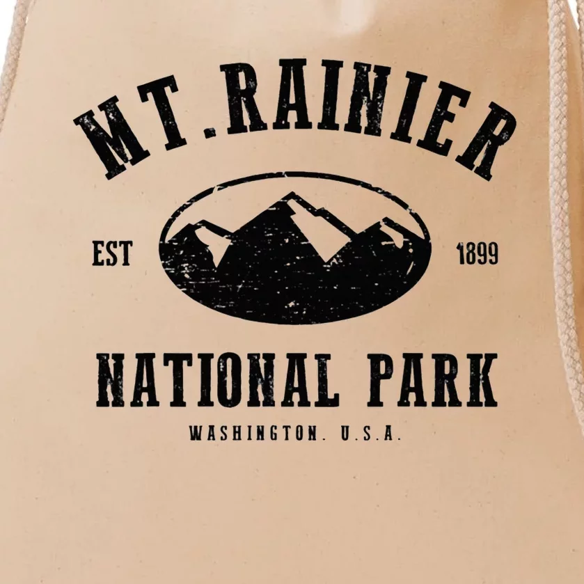 Mt. Rainier National Park Love Hiking Wanderlust Drawstring Bag