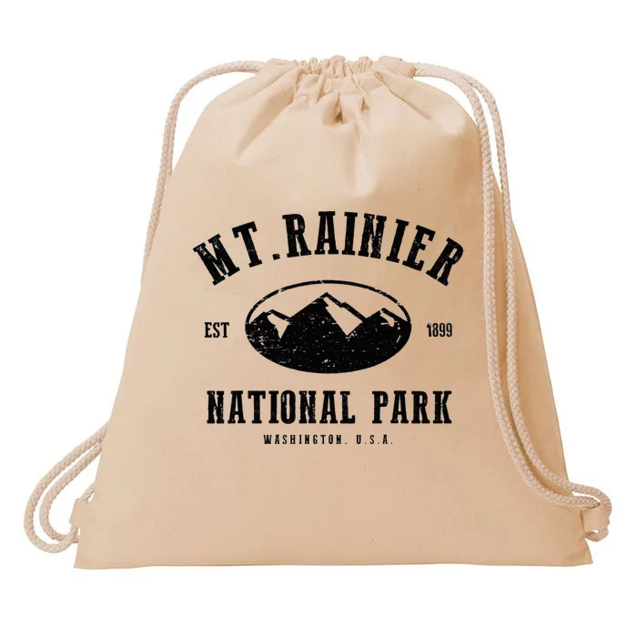 Mt. Rainier National Park Love Hiking Wanderlust Drawstring Bag