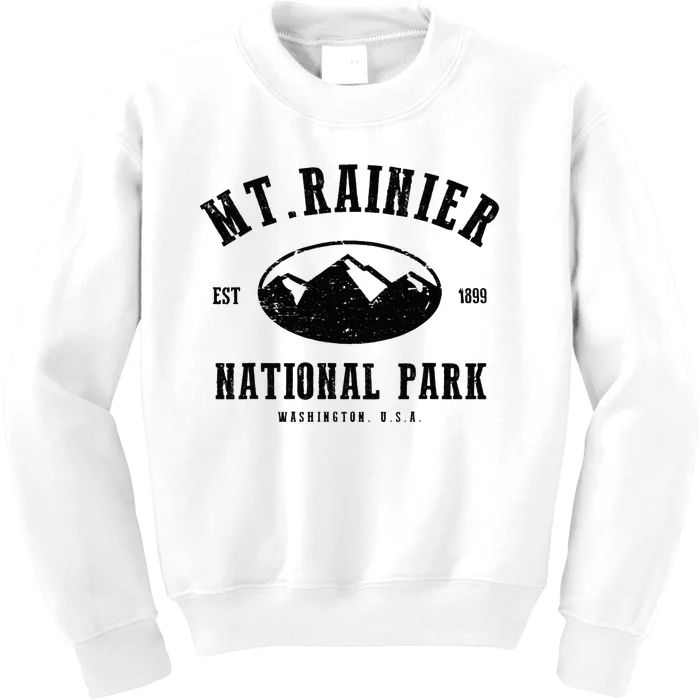 Mt. Rainier National Park Love Hiking Wanderlust Kids Sweatshirt