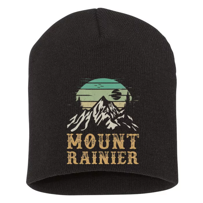 Mount Rainier National Park Merchandise Hiking Mt Rainier Short Acrylic Beanie