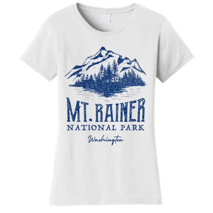 Mt. Rainier National Park Vintage Mountains Graphic Women's T-Shirt