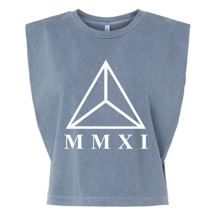 Mmxi Roman Numerals Triangle Garment-Dyed Women's Muscle Tee