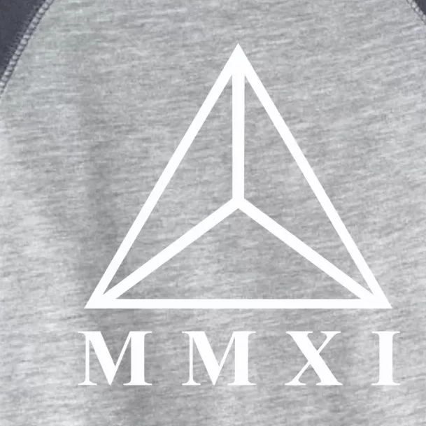 Mmxi Roman Numerals Triangle Toddler Fine Jersey T-Shirt