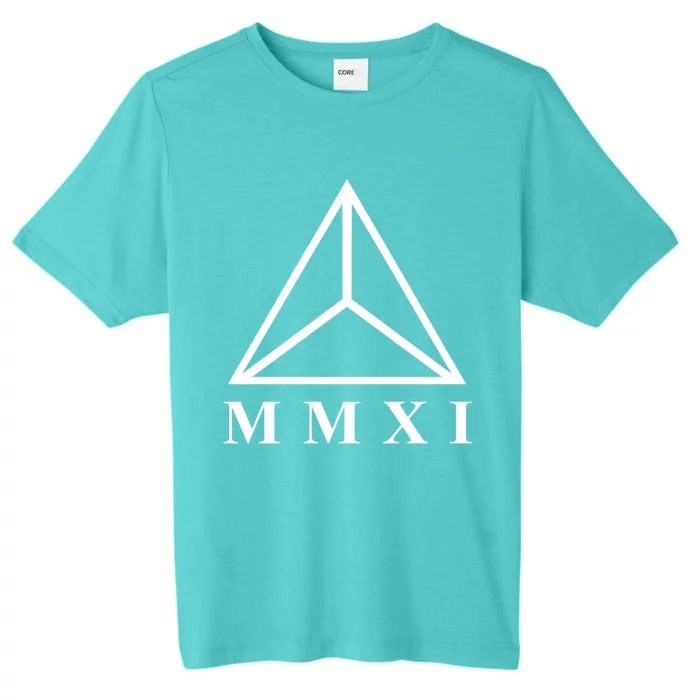 Mmxi Roman Numerals Triangle ChromaSoft Performance T-Shirt