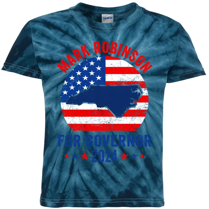 Mark Robinson North Carolina For Governor Election 2024 Kids Tie-Dye T-Shirt