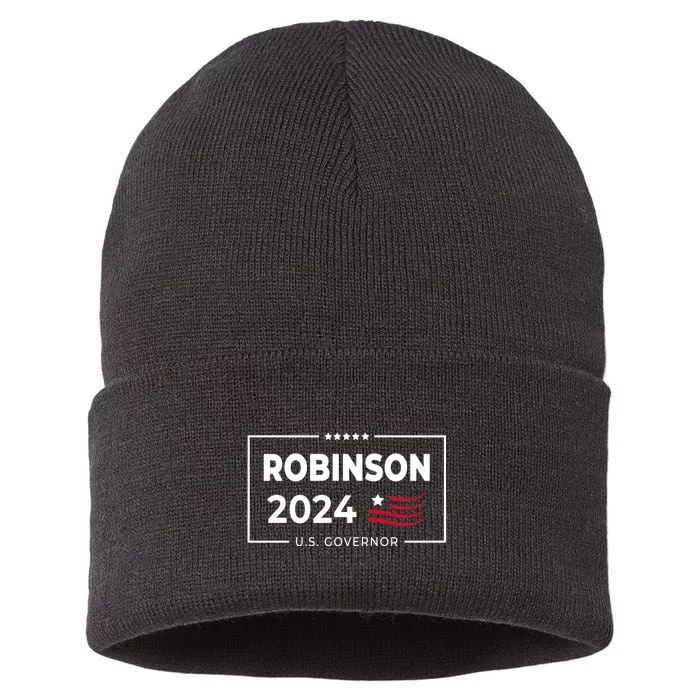 Mark Robinson North Carolina For Governor Election 2024 Sustainable Knit Beanie