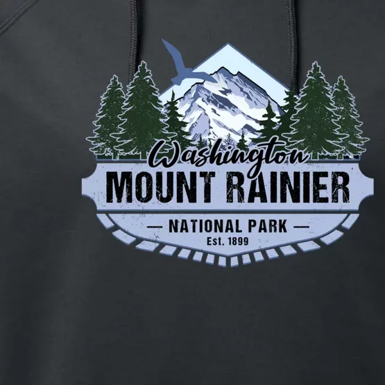 Mount Rainier National Park Washington Novelty Souvenir Performance Fleece Hoodie