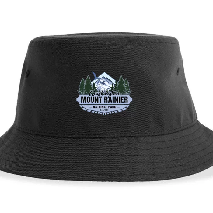 Mount Rainier National Park Washington Novelty Souvenir Sustainable Bucket Hat