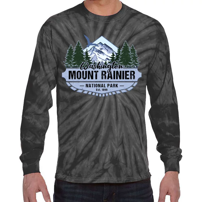 Mount Rainier National Park Washington Novelty Souvenir Tie-Dye Long Sleeve Shirt