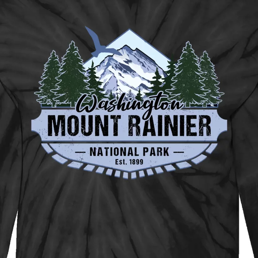 Mount Rainier National Park Washington Novelty Souvenir Tie-Dye Long Sleeve Shirt