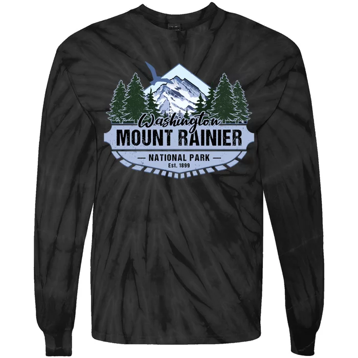 Mount Rainier National Park Washington Novelty Souvenir Tie-Dye Long Sleeve Shirt