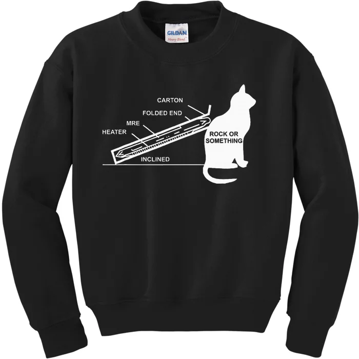 Mre Rock Or Something Cat Kids Sweatshirt