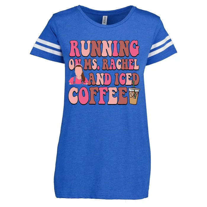 Mom Running On Ms Rachel And Iced Coffee Enza Ladies Jersey Football T-Shirt