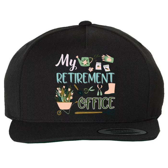 My Retirement Office Gardening Flower Lovers Gifts Wool Snapback Cap