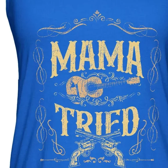 Mamatried Renegade Outlaw Music Lovers Ladies Essential Flowy Tank