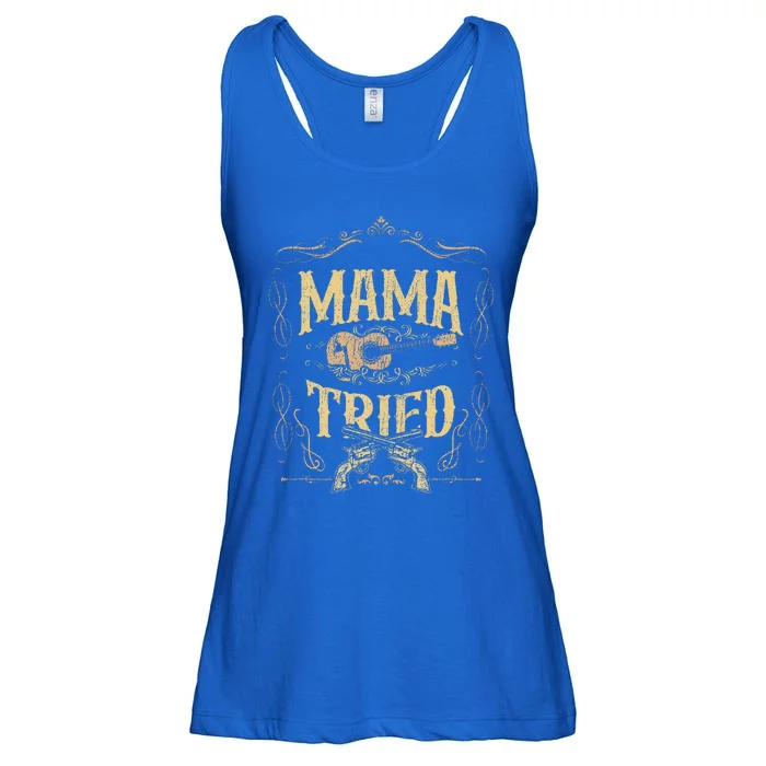 Mamatried Renegade Outlaw Music Lovers Ladies Essential Flowy Tank