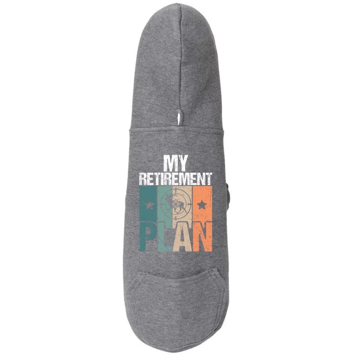 My Retiret Plan Grandfather Stag Deer Hunting Doe Retiree Gift Doggie 3-End Fleece Hoodie