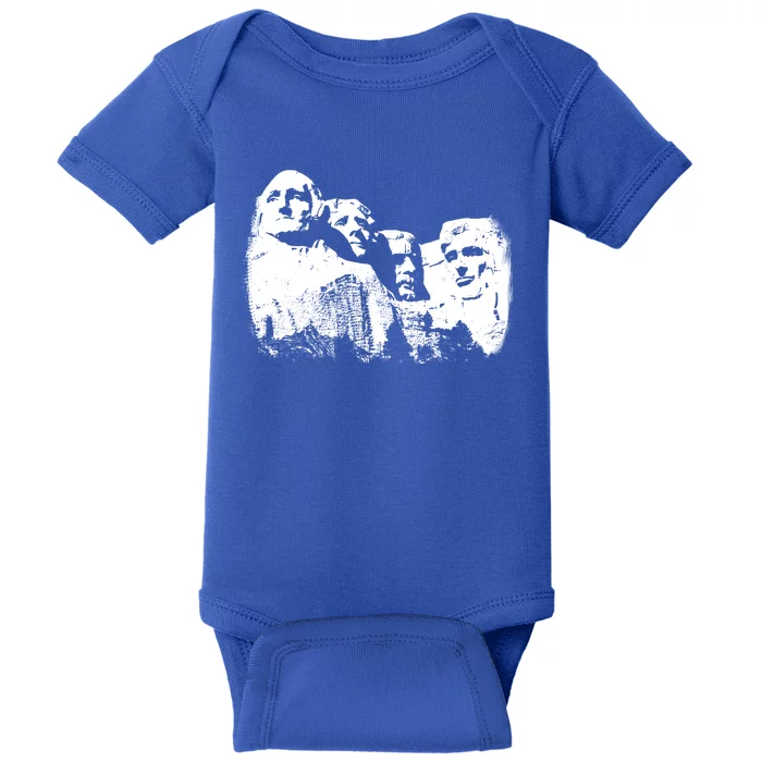 Mount Rushmore Presidents Sculpture Funny Gift Baby Bodysuit