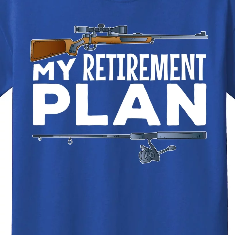 My Retiret Plan Hunting Fishing Hunter Grandad Grandpa Gift Kids T-Shirt