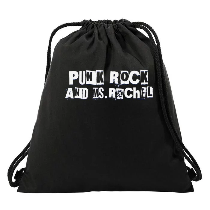 Ms. Rachel Punk Rock And Ms. Rachel Funny Ms Rachel Drawstring Bag