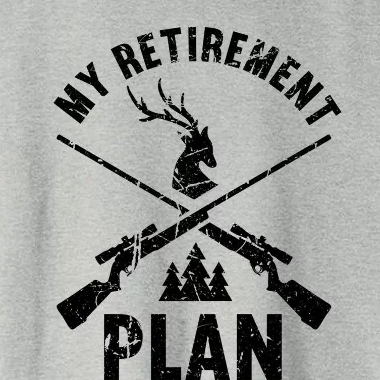 My Retiret Plan Hunting Lover Funny Pensioner Hunting Gift Women's Crop Top Tee