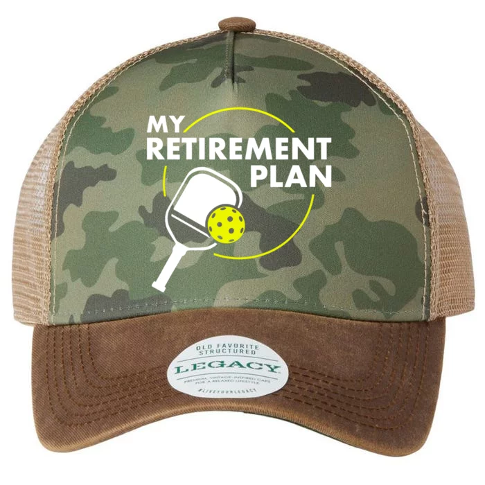 My Retirement Plan Funny Pickleball Slogan Gift Legacy Tie Dye Trucker Hat