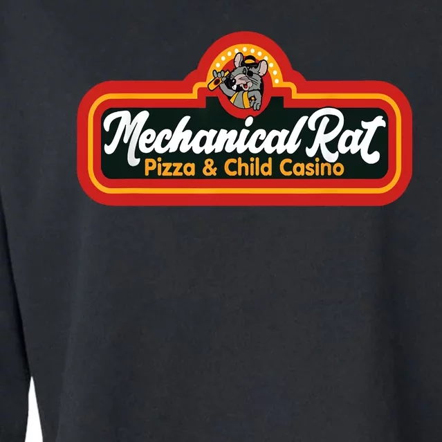 Mechanical Rat Pizza And Child Casino Cropped Pullover Crew