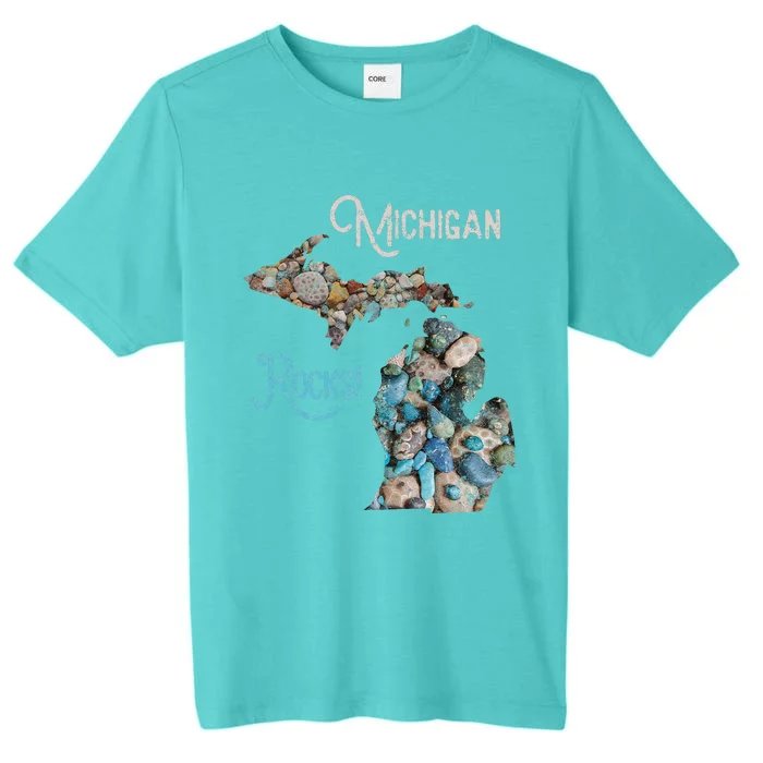 Michigan Rocks Petoskey Stone Hunting Great Lakes State ChromaSoft Performance T-Shirt