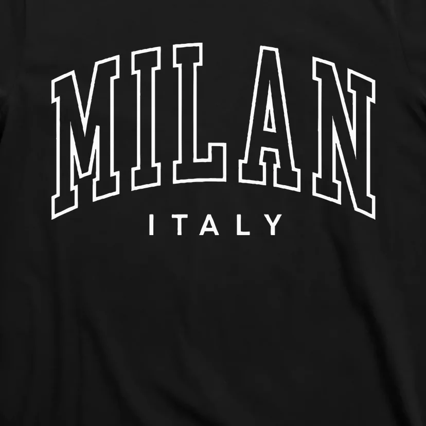 Milan Retro Preppy Italy Souvenir T-Shirt