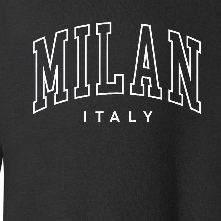 Milan Retro Preppy Italy Souvenir Toddler Sweatshirt