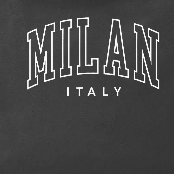 Milan Retro Preppy Italy Souvenir Zip Tote Bag