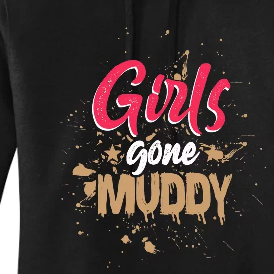 Mud Run Princess Girl Gone Muddy Team Girl ATV Women's Pullover Hoodie