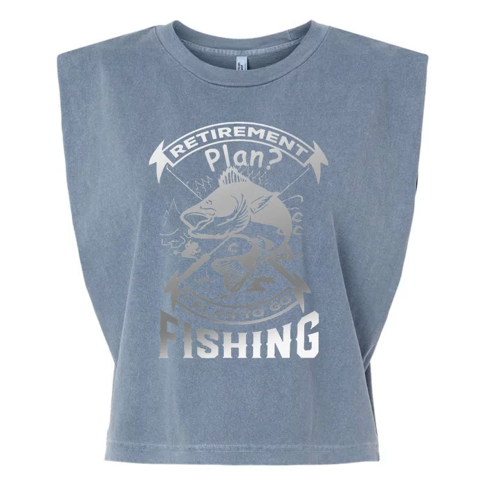 My Retirement Plan Is Going Fishing Garment-Dyed Women's Muscle Tee